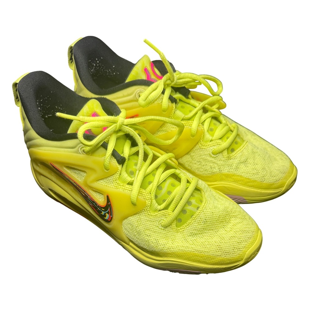 Nike KD 15 Psych Basketball Shoes Mens 9 Volt Yellow DM1056-700 Multi-Color